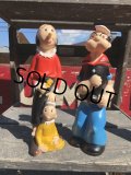 70s Vintage Clubmates Popeye & Olive Rubber Doll Set (B468)