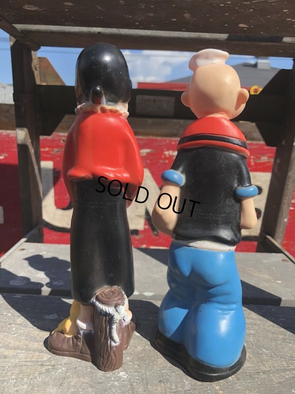 画像6: 70s Vintage Clubmates Popeye & Olive Rubber Doll Set (B468)