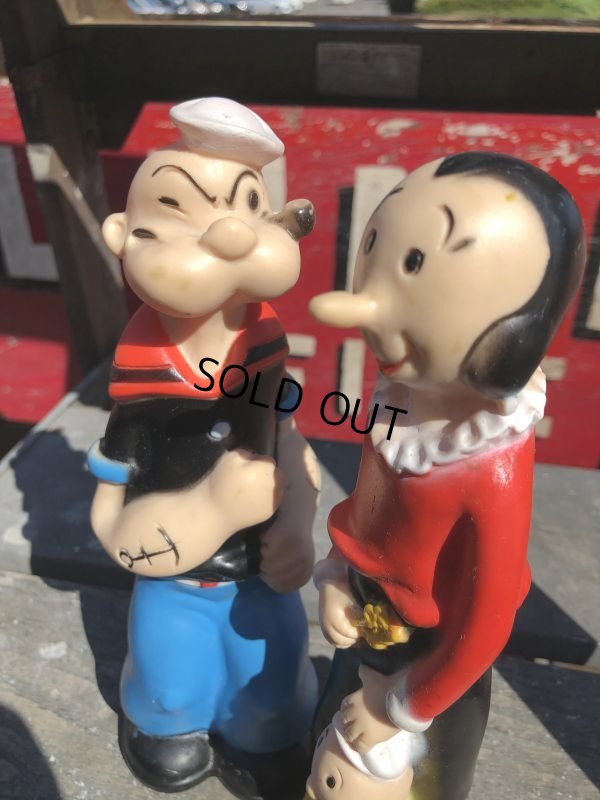 画像9: 70s Vintage Clubmates Popeye & Olive Rubber Doll Set (B468)
