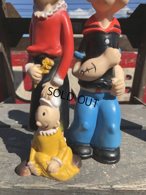 画像3: 70s Vintage Clubmates Popeye & Olive Rubber Doll Set (B468)