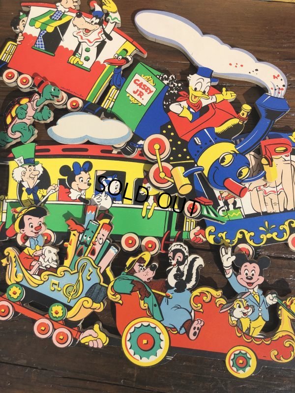 画像8: Vintage Dolly Toy Pin Ups Wall Decor Casey Jr. Circus Train Complete Set (B484)