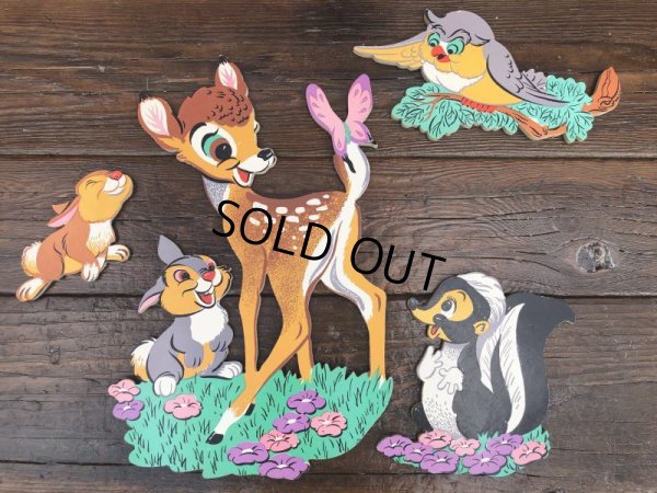 画像2: Vintage Dolly Toy Pin Ups Wall Decor Bambi Complete Set (B482)