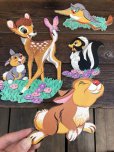 画像1: Vintage Dolly Toy Pin Ups Wall Decor Bambi Complete Set (B482) (1)