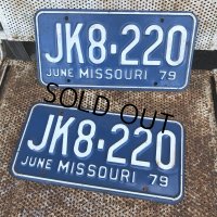 70s Vintage License Plates JK8-220 SET (B533) 