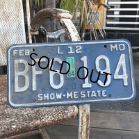 80s Vintage License Plates BF 6 194 (B496) 