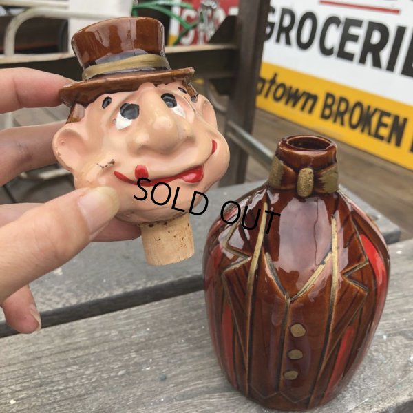 画像5: Vintage Hobo Drunken Man Decanter Bottle (B492)