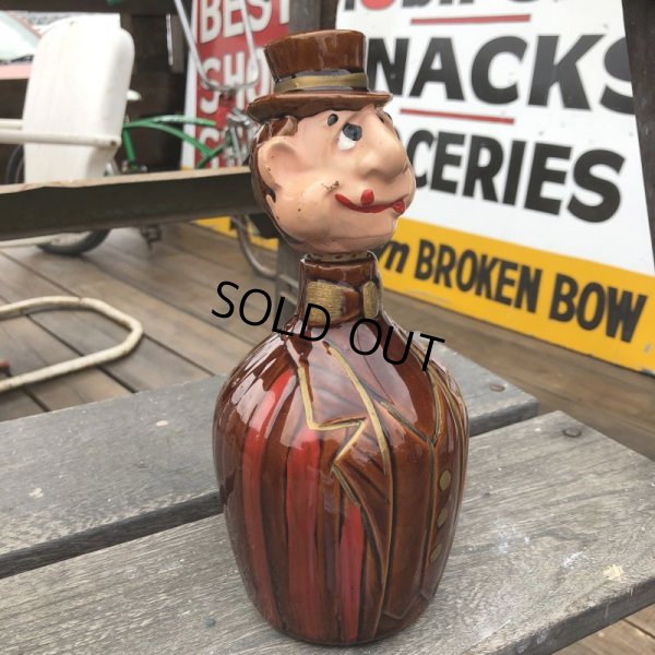 画像2: Vintage Hobo Drunken Man Decanter Bottle (B492)