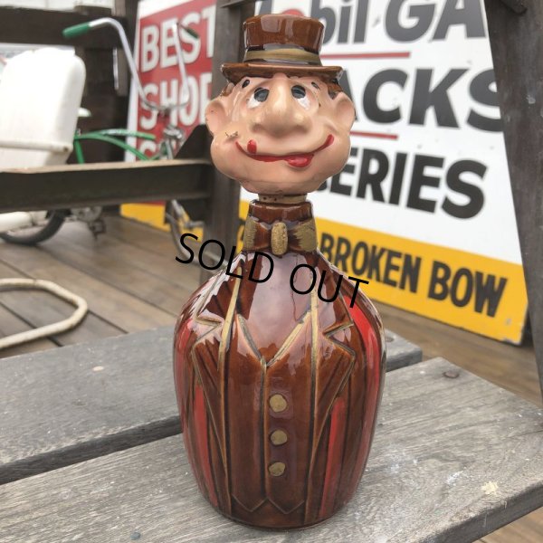 画像1: Vintage Hobo Drunken Man Decanter Bottle (B492)