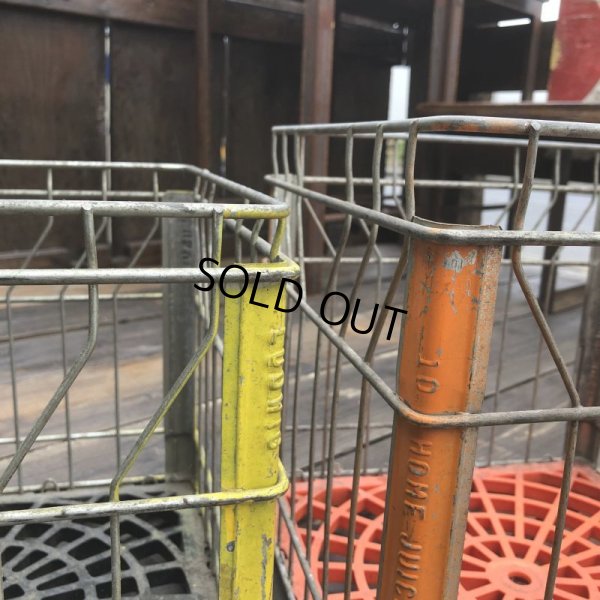 画像8: Vintage Wire Metal Milk Crate HOME JUICE MP72 (B520)