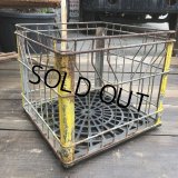 Vintage Wire Metal Milk Crate LUDWING (B519) 