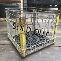 Vintage Wire Metal Milk Crate LUDWING (B519) 