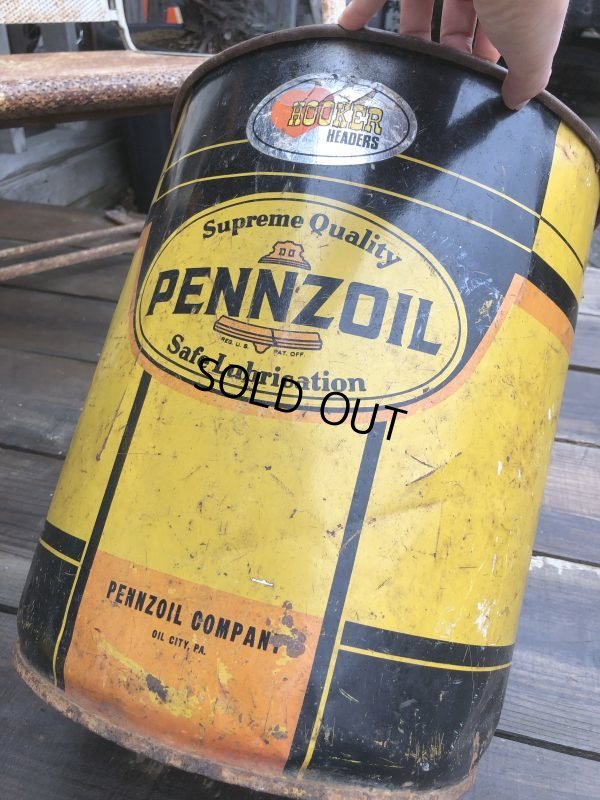 画像7: Vintage  Pennzoil Motor Gas Oil 5 Gallon Can (B517)
