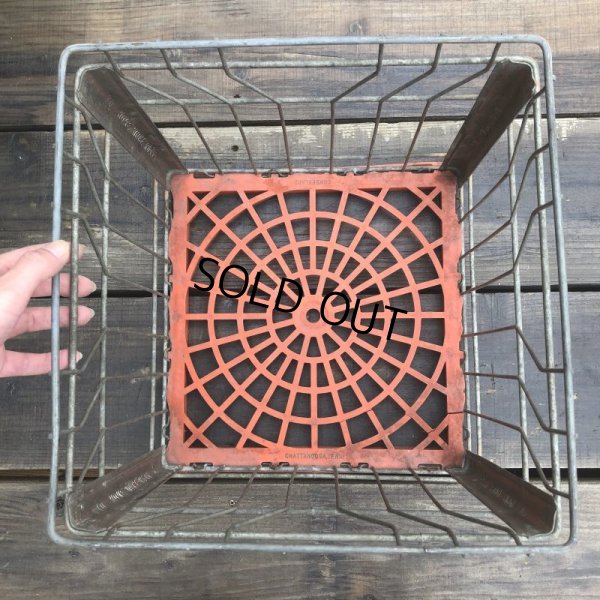 画像3: Vintage Wire Metal Milk Crate HOME JUICE MP72 (B520)