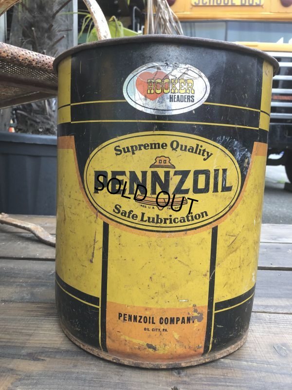 画像1: Vintage  Pennzoil Motor Gas Oil 5 Gallon Can (B517)  