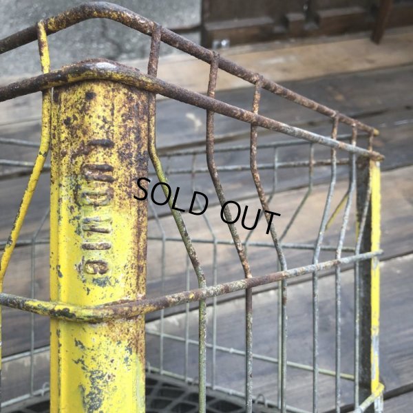 画像5: Vintage Wire Metal Milk Crate LUDWING (B519)