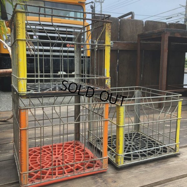 画像9: Vintage Wire Metal Milk Crate HOME JUICE MP72 (B520)