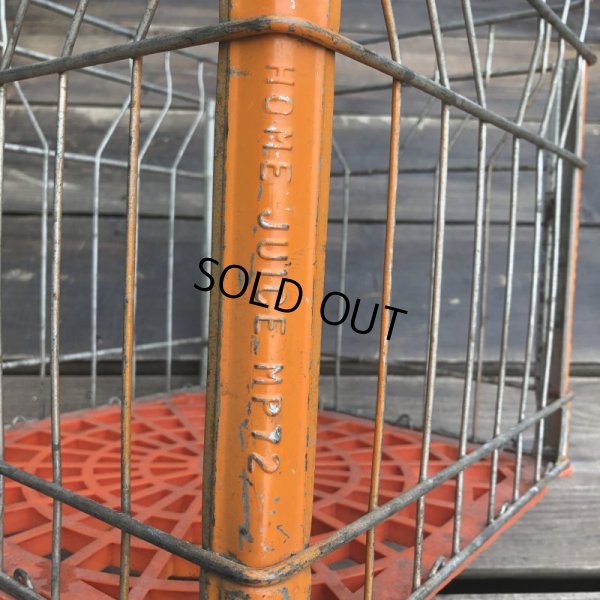 画像6: Vintage Wire Metal Milk Crate HOME JUICE MP72 (B520)