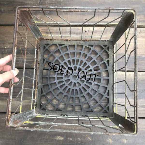 画像3: Vintage Wire Metal Milk Crate LUDWING (B519)
