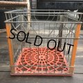 Vintage Wire Metal Milk Crate HOME JUICE MP72 (B520) 