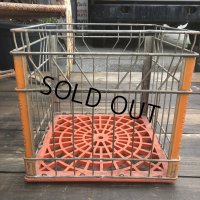 Vintage Wire Metal Milk Crate HOME JUICE MP72 (B520) 