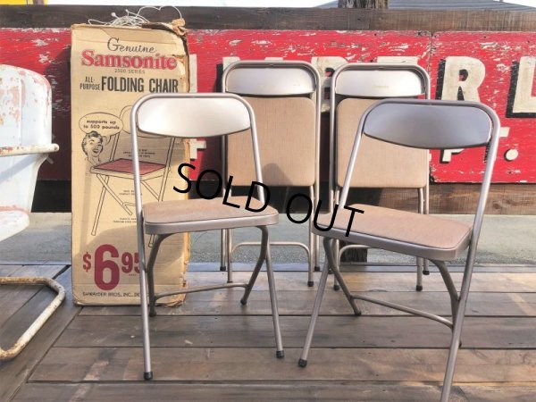 画像1: Vintage Samsonite Folding Chair SET (B520)