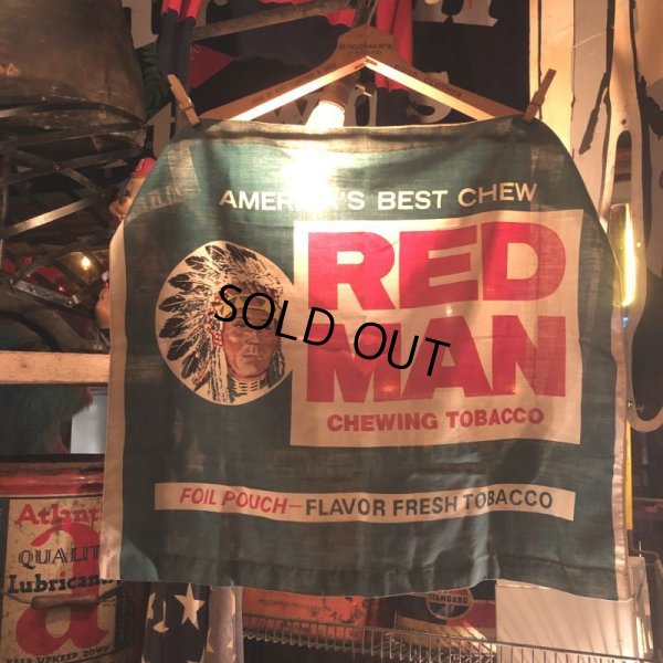 画像15: Vintage Red Man Chewing Tobacco Cloth Banner Sign (B522) 
