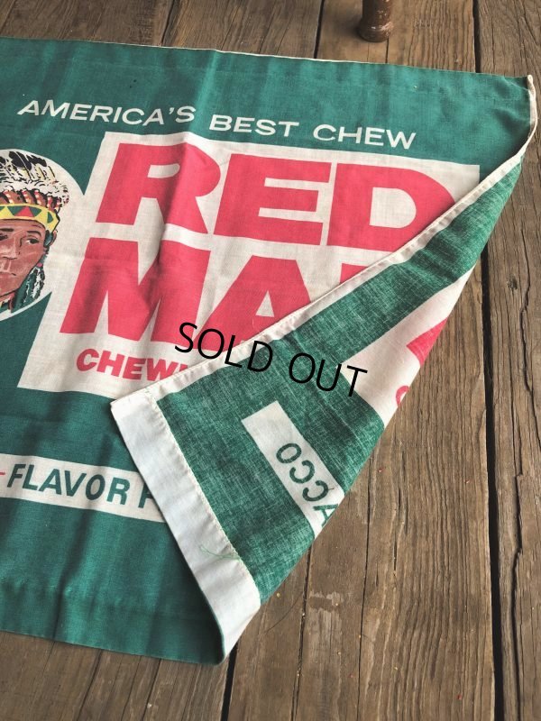 画像10: Vintage Red Man Chewing Tobacco Cloth Banner Sign (B522) 