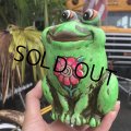 Vintage Hippie Psychedelic Ceramic Bank Frog (B543)