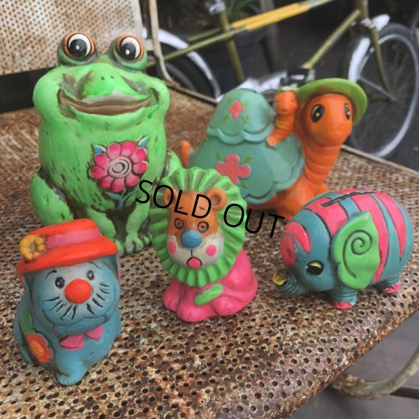 画像7: Vintage Hippie Psychedelic Ceramic Bank Lion (B540)