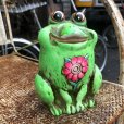 画像2: Vintage Hippie Psychedelic Ceramic Bank Frog (B543) (2)