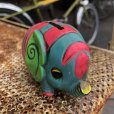 画像3: Vintage Hippie Psychedelic Ceramic Bank Elephant (B539)