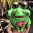 画像7: Vintage Hippie Psychedelic Ceramic Bank Frog (B543)