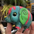 画像1: Vintage Hippie Psychedelic Ceramic Bank Elephant (B539) (1)