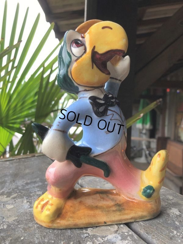 画像1: 40s Vintage Disney AMERICAN POTTERY Jose Carioca Ceramic Figure (B545)