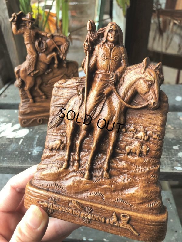 画像9: Vintage Western Cowboy & Indian Bookends (B548)