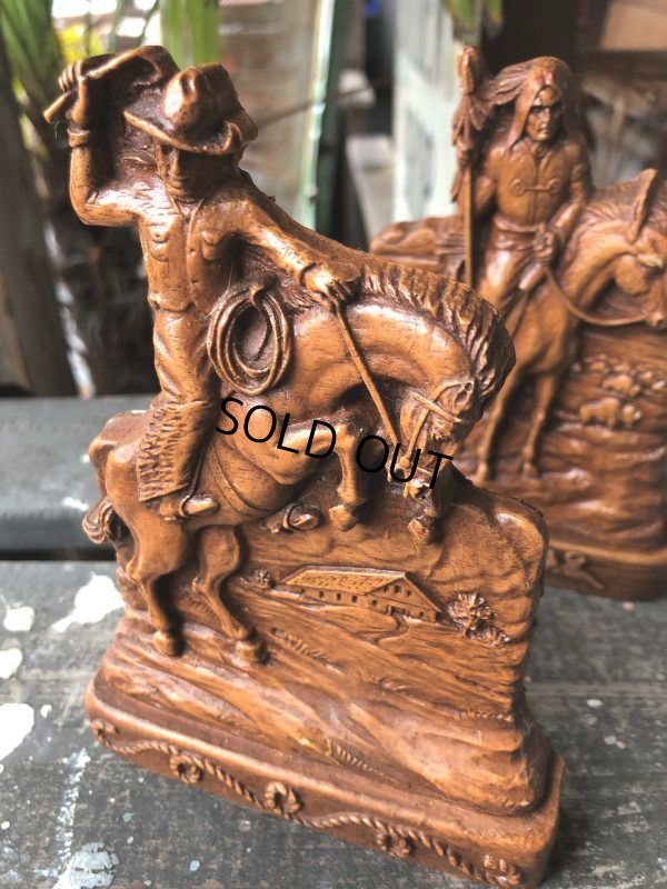 画像7: Vintage Western Cowboy & Indian Bookends (B548)