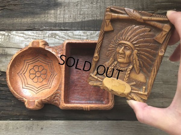画像3: 40s Vintage Western Indian Cigarette Box & Ashtray (B549)