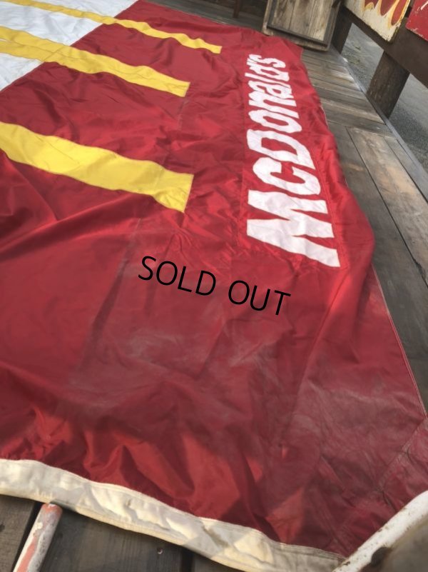 画像15: 70s Vintage Original McDonald's Flag Banner Sign (B565)