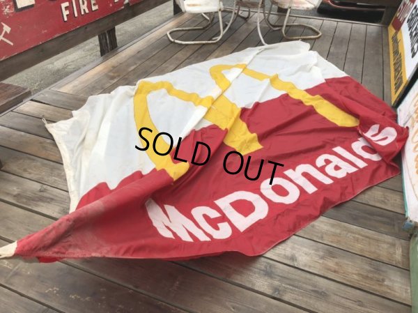 画像16: 70s Vintage Original McDonald's Flag Banner Sign (B565)