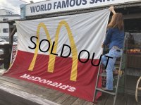 70s Vintage Original McDonald's Flag Banner Sign (B565) 