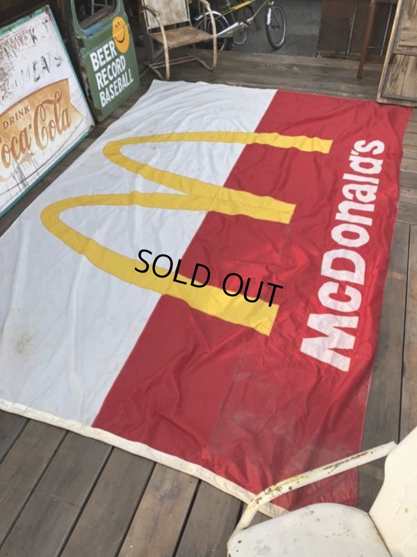 画像5: 70s Vintage Original McDonald's Flag Banner Sign (B565)