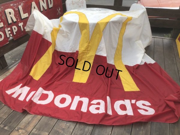 画像10: 70s Vintage Original McDonald's Flag Banner Sign (B565)