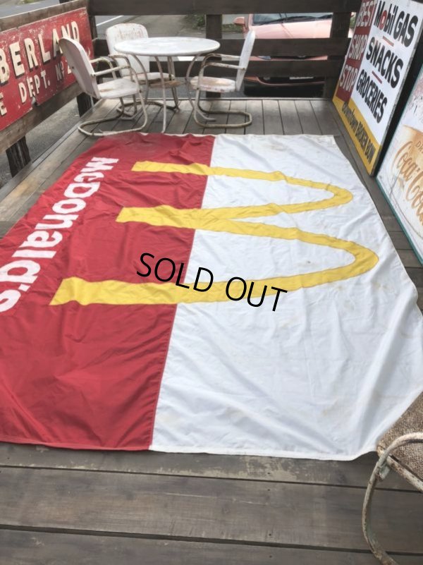 画像7: 70s Vintage Original McDonald's Flag Banner Sign (B565)