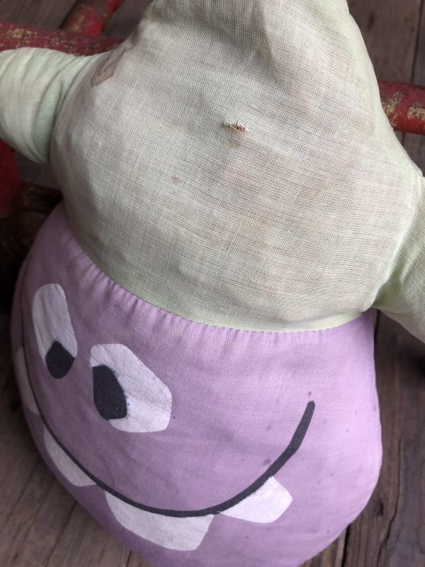 画像4: Vintage Funny Face Cloth Doll Goofy Grape (B572)