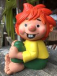 画像1: 80s Vintage Pumuckl Vinyl Coin Bank (B588) (1)