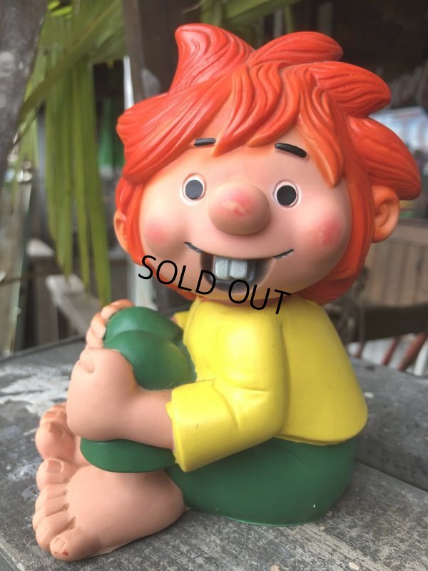 画像1: 80s Vintage Pumuckl Vinyl Coin Bank (B588)