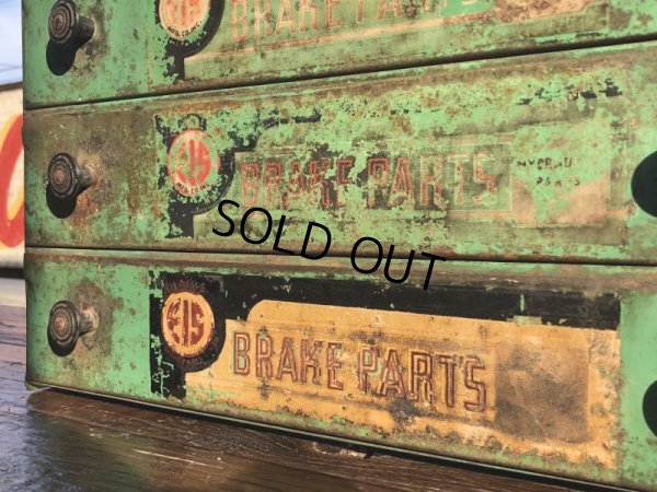 画像4: Vintage Industrial Metal EIS MFG Hydraulic Brake Parts Cabinet (B617)