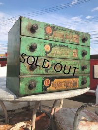 Vintage Industrial Metal EIS MFG Hydraulic Brake Parts Cabinet (B617)