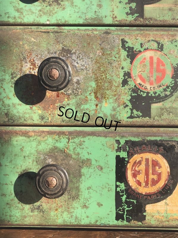 画像6: Vintage Industrial Metal EIS MFG Hydraulic Brake Parts Cabinet (B617)