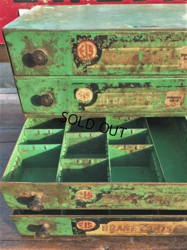 画像12: Vintage Industrial Metal EIS MFG Hydraulic Brake Parts Cabinet (B617)